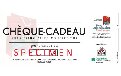 Lancement des certificats-cadeaux de Rues principales Contrecoeur !