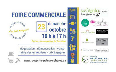 Verchères: venez découvrir vos commerçants locaux à la Foire commerciale !