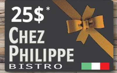 Concours «Gagnez une des trois cartes-cadeaux de 25$ du Bistro Chez Philippe»: nous avons 3 gagnantes!