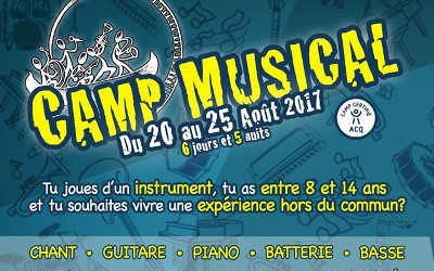 École de musique Chasse-Galerie: retour du camp musical !