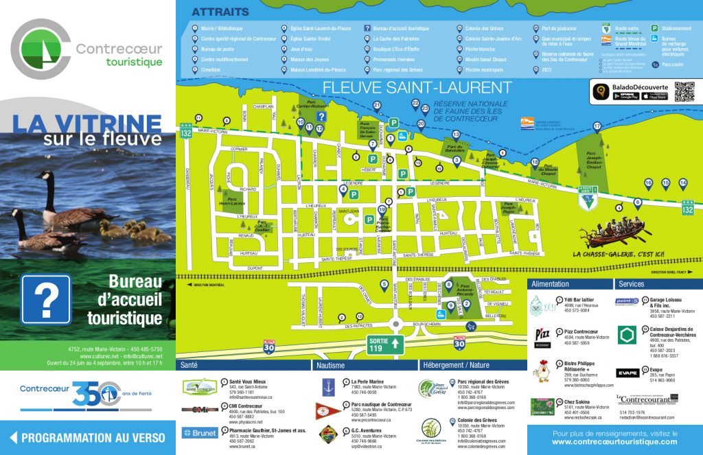 Carte touristique de Contrecoeur Le