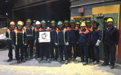 ArcelorMittal célèbre le 40e anniversaire de la production de brames d’acier à Contrecoeur