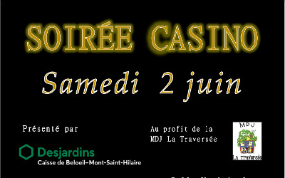 Saint-Antoine-sur-Richelieu: Soirée Casino bénéfice !