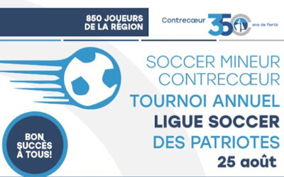 Finale du tournoi annuel de la ligue de soccer des Patriotes: environ 850 joueurs de soccer à Contrecœur le 25 août