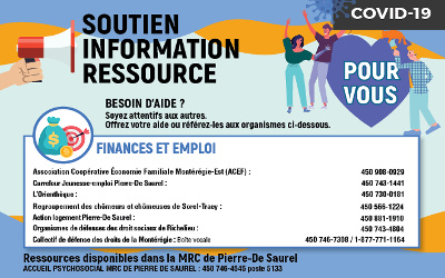 Un outil développé pour guider les citoyens vers les ressources sociales et communautaires offertes dans la MRC de Pierre-De Saurel