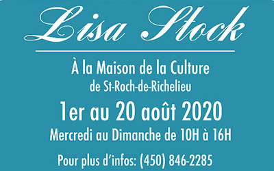 Maison de la culture de Saint-Roch-de-Richelieu: exposition solo des œuvres de l’artiste Lisa Stock