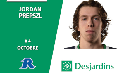 Joueur du mois Desjardins: Jordan Prepszl des Rebelles hockey du Cégep de Sorel-Tracy