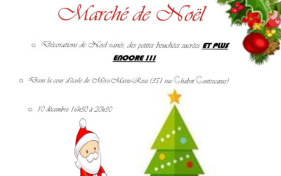 Ce vendredi 10 décembre: invitation au marché de Noël de l’école Mère-Marie-Rose