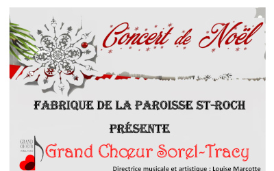 Fabrique de la Paroisse St-Roch: Concert bénéfice de Noël