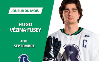 Rebelles hockey du Cégep de Sorel-Tracy:  l’attaquant Hugo Vézina-Fusey reçoit le titre de joueur du mois Desjardins