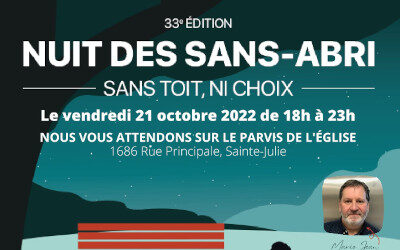 Nuit des Sans-abri de Marguerite-D’Youville 2022: SANS TOIT, NI CHOIX