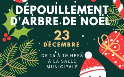 Municipalité de Saint-Marc-sur-Richelieu: dépouillement d’arbre de Noël