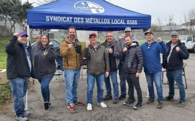 Section locale 6586 du Syndicat des Métallos à Contrecoeur: un appui récurrent aux grévistes des autobus du fer à Sept-Îles