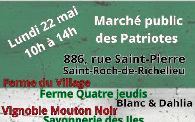 La Maison de la culture de Saint-Roch-de-Richelieu vous invite à son Marché des patriotes