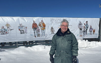Les œuvres de l’illustrateur Marc Lépine décorent la pente à glisser de Verchères