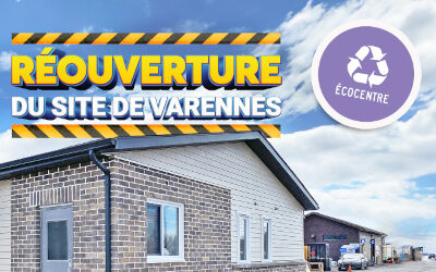 Écocentre Marguerite-D’Youville: réouverture attendue du point de service de Varennes dès le 9 avril!