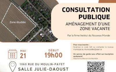 Municipalité de Saint-Antoine-sur-Richelieu: consultation publique sur l’aménagement d’une zone vacante