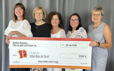 Fondation Hôtel-Dieu de Sorel: la section féminine du club de golf Les Dunes soutient la fondation pour une troisième année