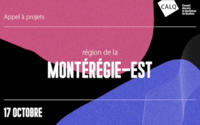 Appel à projets pour les artistes, écrivaines, écrivains et organismes artistiques de la Montérégie-Est
