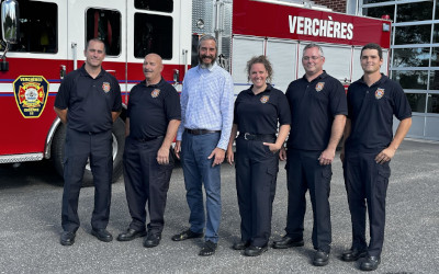 Verchères: collecte de sang du Maire et des pompiers