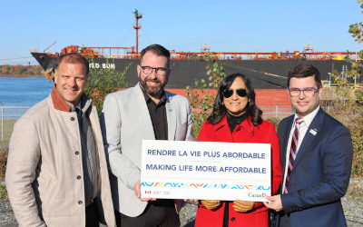 Investissement de 13,6 M$ à Sorel-Tracy: QSL se réjouit du soutien de Transport Canada à la zone industrialo-portuaire