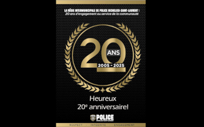 La Régie intermunicipale de police Richelieu-Saint-Laurent célèbre ses 20 ans