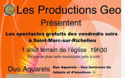 Les Concerts du vendredi à Saint-Marc-sur-Richelieu: Duo Aquarels