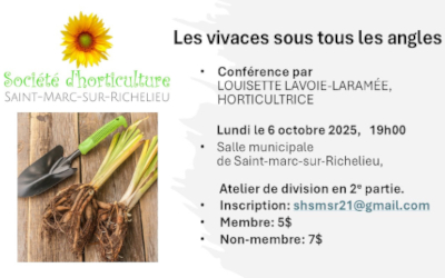 Société d’horticulture de Saint-Marc-sur-Richelieu: Les vivaces sous tous les angles