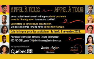 Appel à tous: soirée témoignage pour reconnaître l’apport des personnes immigrantes