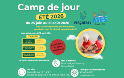 Verchères: inscription au camp de jour