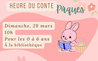 Municipalité de Saint-Marc-sur-Richelieu: Heure du conte de Pâques pour les tout-petits !