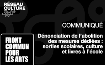 Sorties scolaires, culture et livres à l’école Dénonciation de l’abolition des mesures dédiées