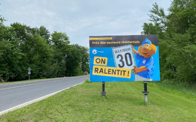 Ville de Contrecoeur: de nouvelles affiches pour rappeler l’importance de ralentir dans les quartiers résidentiels