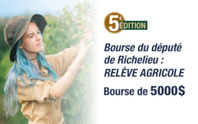 Le député Jean-Bernard Émond, la Société d’Agriculture de Richelieu et l’UPA Richelieu-Yamaska lancent la 5e édition des bourses de la relève agricole