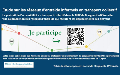 CDC de Marguerite-D&rsquo;Youville: participez à l’étude sur le transport collectif dans la MRC de Marguerite D’Youville!