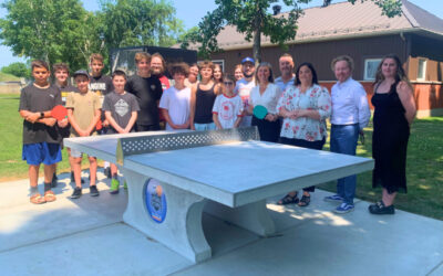 Contrecoeur: nouvelle table de ping-pong extérieure au parc Antoine-Pécaudy