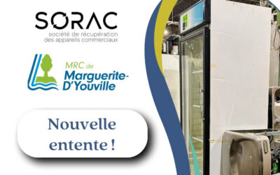 La MRC de Marguerite-D’Youville s’associe à la SORAC pour la récupération des appareils de réfrigération et de congélation de type commercial et institutionnel